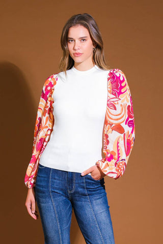 MAJESTIC FLOW SWEATER WOVEN TOP - By Baano