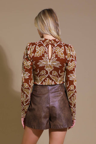 WARM AFTERNOONS JACQUARD SWEATER TOP - By Baano