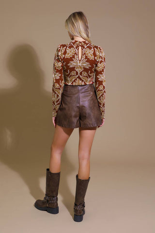 WARM AFTERNOONS JACQUARD SWEATER TOP - By Baano