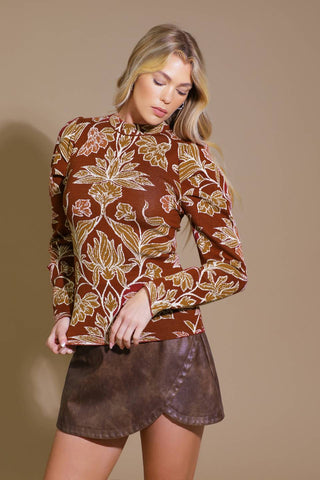 WARM AFTERNOONS JACQUARD SWEATER TOP - By Baano