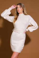 ALONG THE SHORELINE  SWEATER MIDI DRESS - By Baano