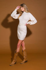 ALONG THE SHORELINE  SWEATER MIDI DRESS - By Baano