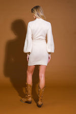 ALONG THE SHORELINE  SWEATER MIDI DRESS - By Baano