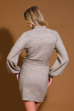 ALONG THE SHORELINE  SWEATER MIDI DRESS - By Baano