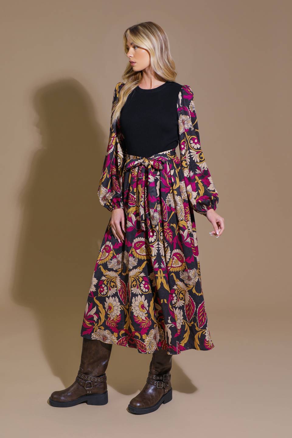 CRUSHING ON COZY WOVEN MIDI DRESS - By Baano