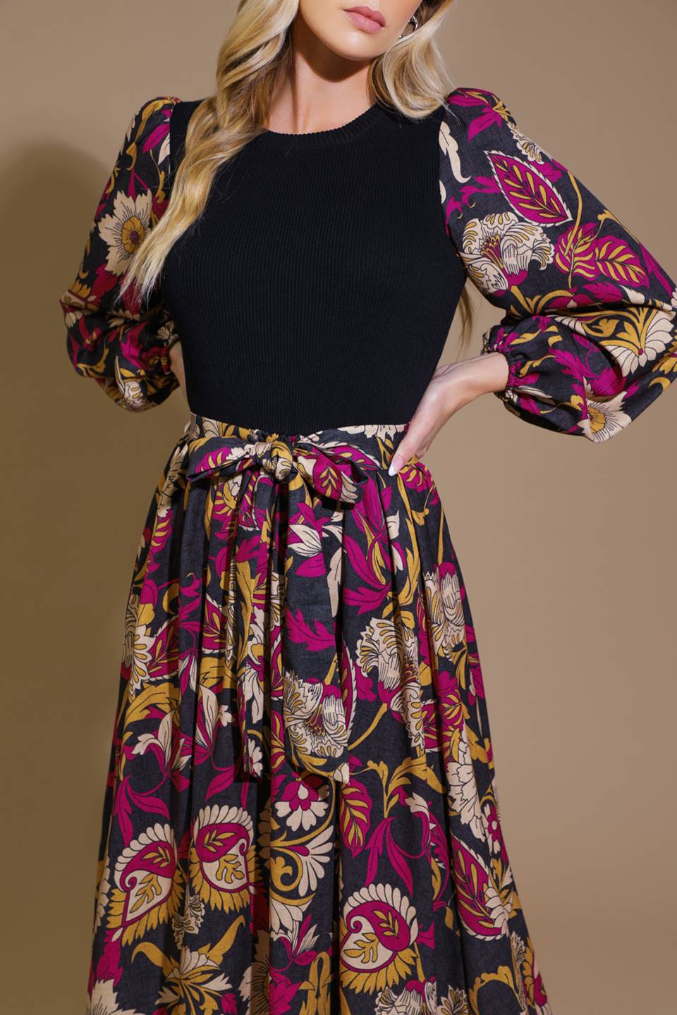 CRUSHING ON COZY WOVEN MIDI DRESS - By Baano