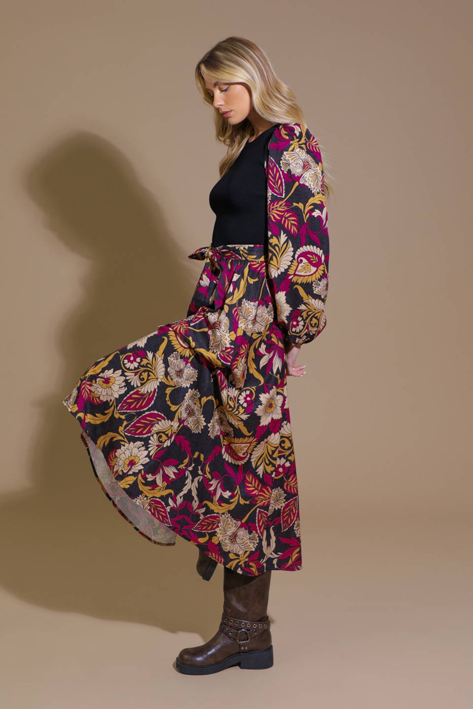 CRUSHING ON COZY WOVEN MIDI DRESS - By Baano