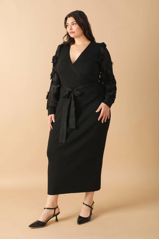 PERFECT BALANCE  SWEATER MIDI DRESS - By Baano
