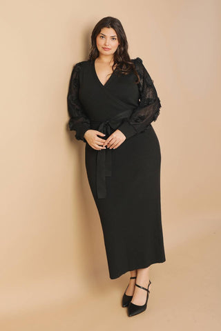 PERFECT BALANCE  SWEATER MIDI DRESS - By Baano