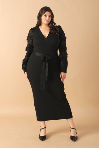 PERFECT BALANCE  SWEATER MIDI DRESS - By Baano