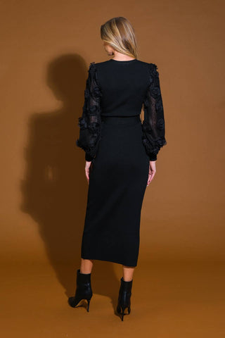PERFECT BALANCE  SWEATER MIDI DRESS - By Baano