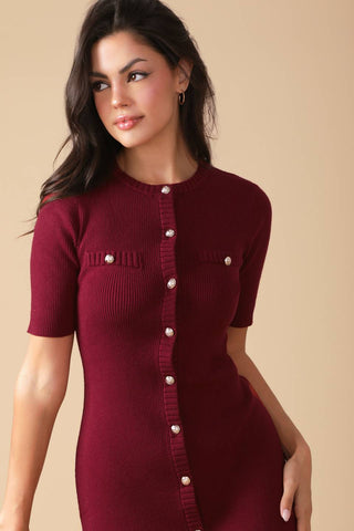 URBAN ELEGANCE SWEATER MIDI DRESS - By Baano