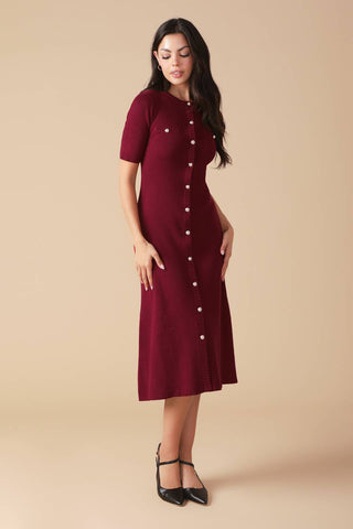 URBAN ELEGANCE SWEATER MIDI DRESS - By Baano