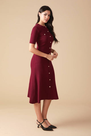 URBAN ELEGANCE SWEATER MIDI DRESS - By Baano