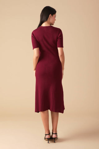 URBAN ELEGANCE SWEATER MIDI DRESS - By Baano