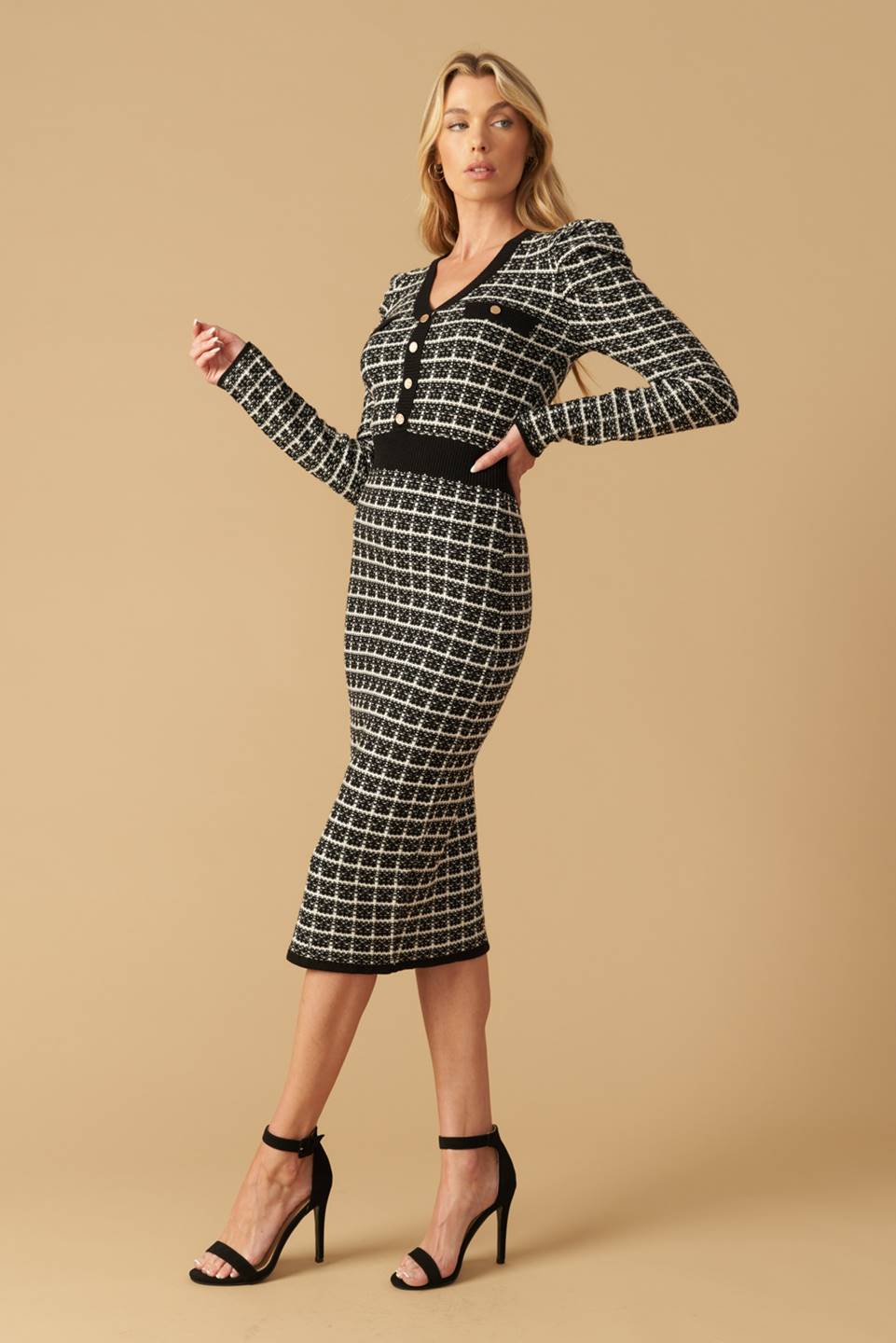 SERAPHIC MELODY SWEATER KNIT MIDI DRESS Flying Tomato