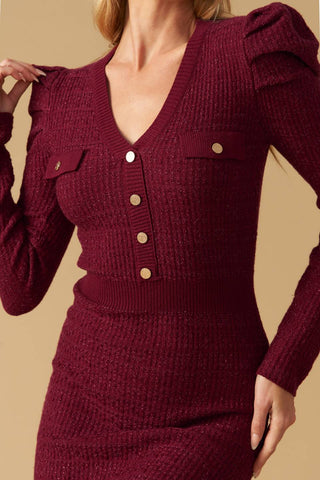 YOUNG LOVE SWEATER MIDI DRESS - By Baano