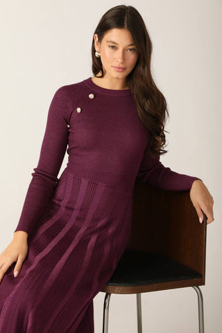 HIGH STANDARDS SWEATER MIDI DRESS - By Baano