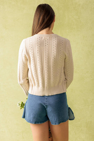 DAYS THAT FADE SWEATER AND CARDIGAN SET - By Baano