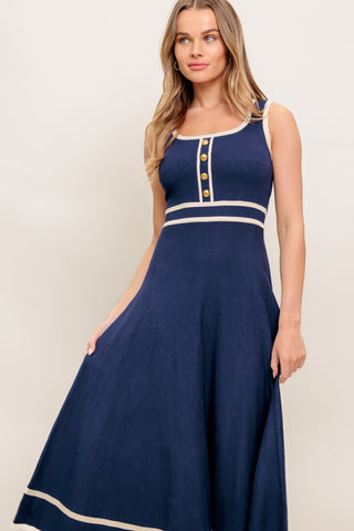DREAMY DAISY KNIT MIDI DRESS - By Baano