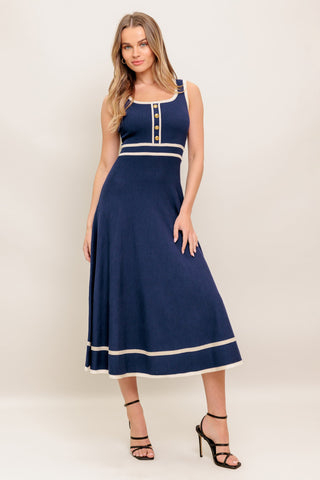 DREAMY DAISY KNIT MIDI DRESS - By Baano