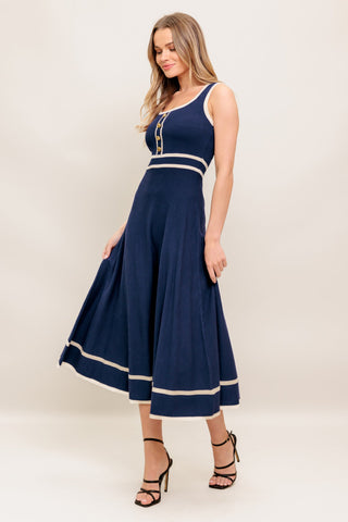DREAMY DAISY KNIT MIDI DRESS - By Baano