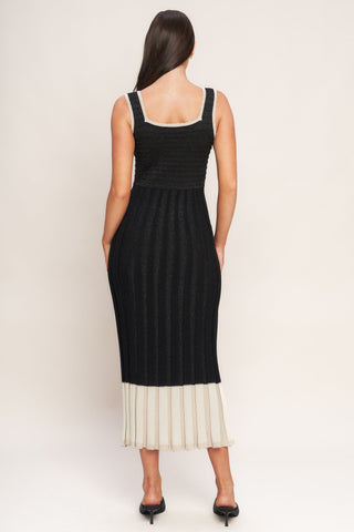NOIR ÉCLAT SWEATER KNIT MIDI DRESS