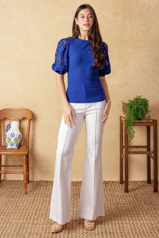 GETTING INTO THE GROOVE KNIT TOP - By Baano