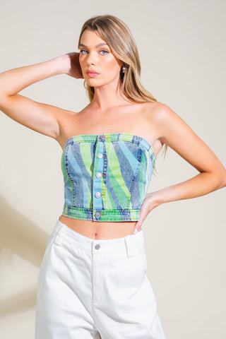 NAVIGATING LIFE DENIM TOP - By Baano