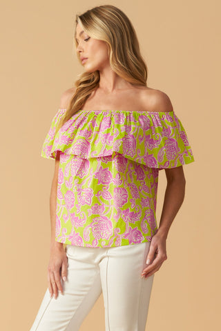 FIND ME UNDER THE PALMS WOVEN TOP - By Baano