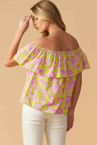 FIND ME UNDER THE PALMS WOVEN TOP - By Baano