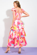 ABSOLUTE EDGE PINK WOVEN TOP AND SKIRT - By Baano