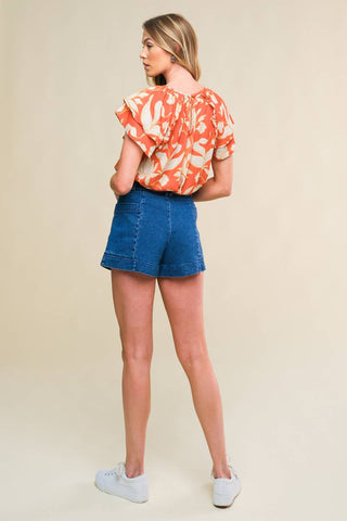 INTO THE SKY WOVEN TOP - By Baano