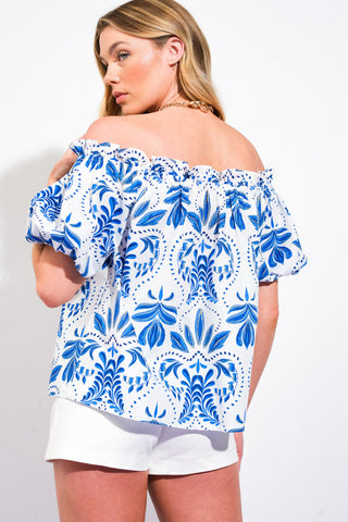 DIVIDE AND CONTOUR WOVEN TOP - By Baano