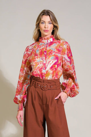 SEASONAL MOVES WOVEN TOP - By Baano