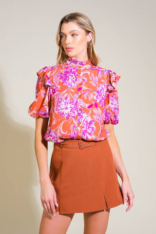 MEMORIES IN FOCUS WOVEN TOP - By Baano