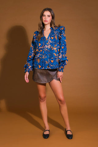 EAGLE CREST WOVEN TOP - By Baano