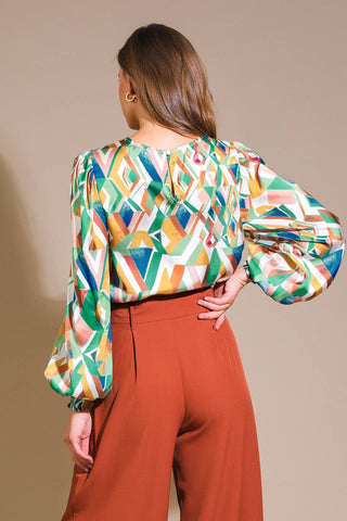 RADIANT POISE WOVEN TOP - By Baano