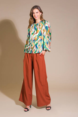 RADIANT POISE WOVEN TOP - By Baano