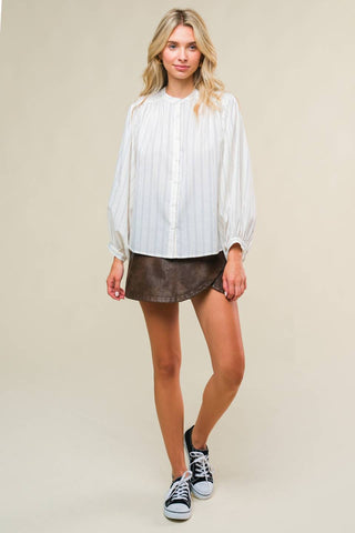 CLEAN AESTHETIC WOVEN TOP - By Baano