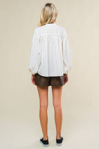 CLEAN AESTHETIC WOVEN TOP - By Baano