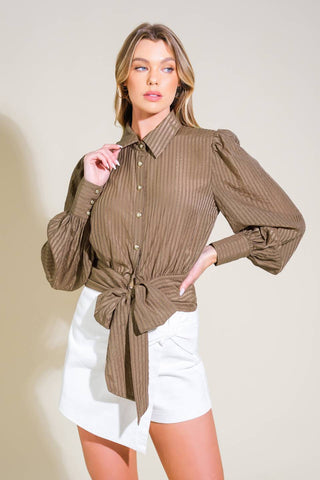 BEHIND THE GRIN WOVEN TOP - By Baano