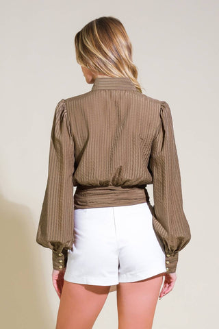 BEHIND THE GRIN WOVEN TOP - By Baano