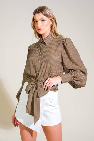 BEHIND THE GRIN WOVEN TOP - By Baano
