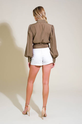 BEHIND THE GRIN WOVEN TOP - By Baano