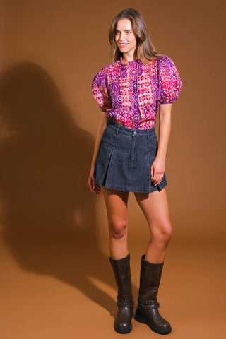 SPECIAL MOMENT WOVEN TOP - By Baano