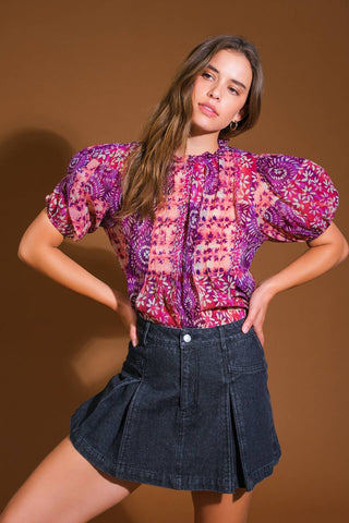 SPECIAL MOMENT WOVEN TOP - By Baano