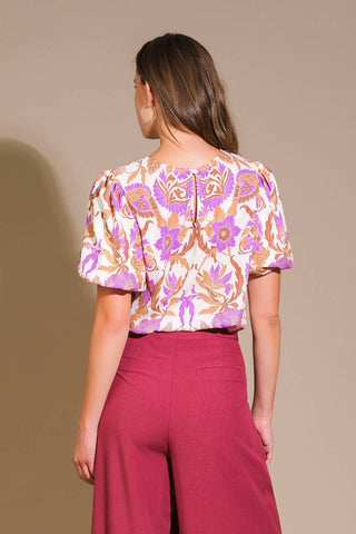 ROMANTIC WHIMS WOVEN TOP - By Baano