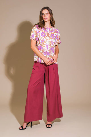ROMANTIC WHIMS WOVEN TOP - By Baano