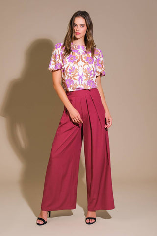 ROMANTIC WHIMS WOVEN TOP - By Baano